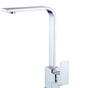 Monocomnando Cocina Pico Recto Cromo- Altura 34 cm