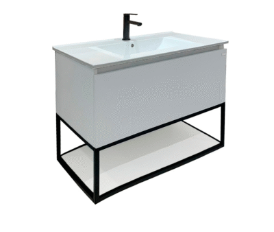Mueble de Baño Blanco 80 cm con Mesada