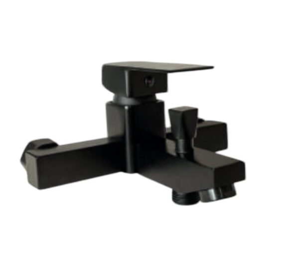 Monocomando Baño Ducha Exterior Negro Mate - 35 mm