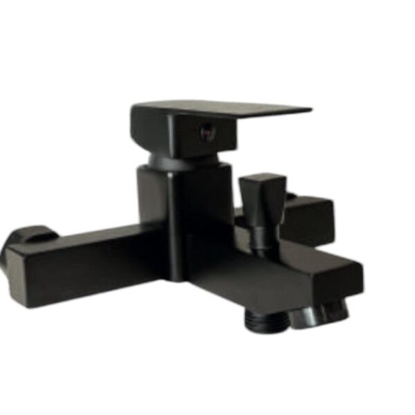 Monocomando Baño Ducha Exterior Negro Mate - 35 mm
