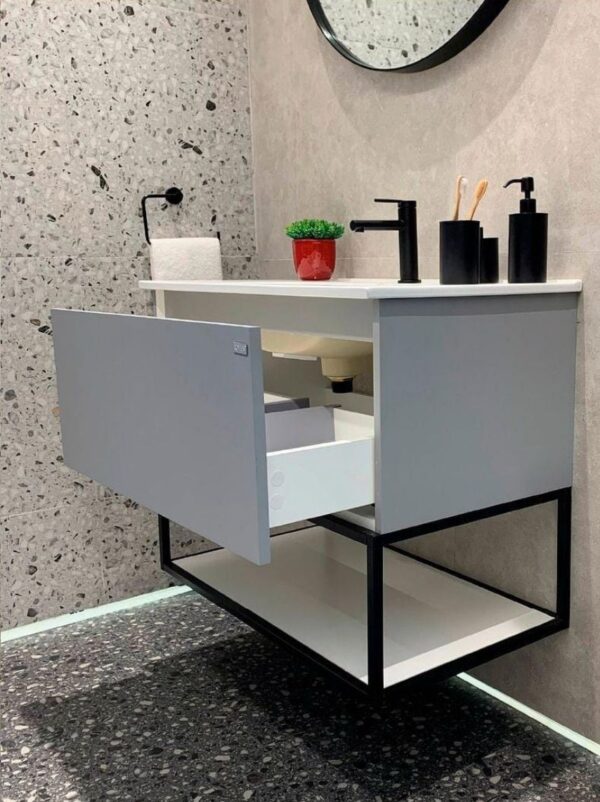Mueble de Baño Gris 60 cm con Mesada