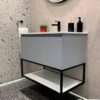 Mueble de Baño Gris 60 cm con Mesada