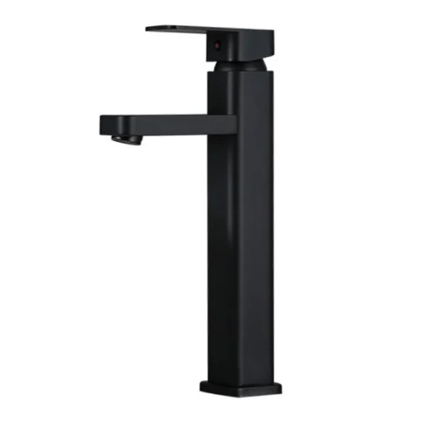 Monocomando Lavatorio Alto Negro Mate 30 cm - 35 mm