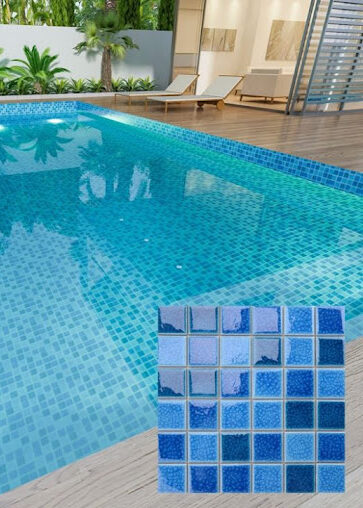 Mosaico para Piscina Combinación de Azules