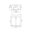 Mueble de Baño Venecia 64 cm Blanco
