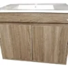 Mueble de Baño Suspendido 2 Puertas Maderado 60 cm