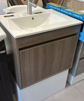 Mueble de Baño Suspendido 2 Puertas Maderado 60 cm