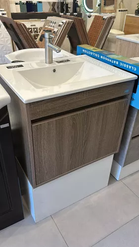 Mueble de Baño Suspendido 2 Puertas Maderado 60 cm