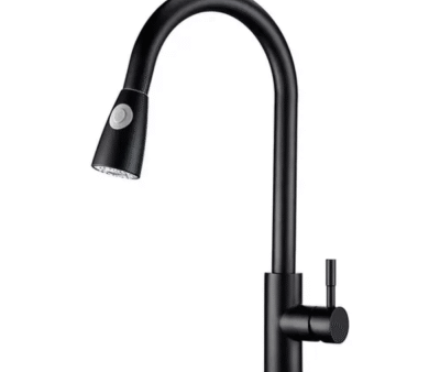Monocomando Cocina Pico Extraíble Negro Mate