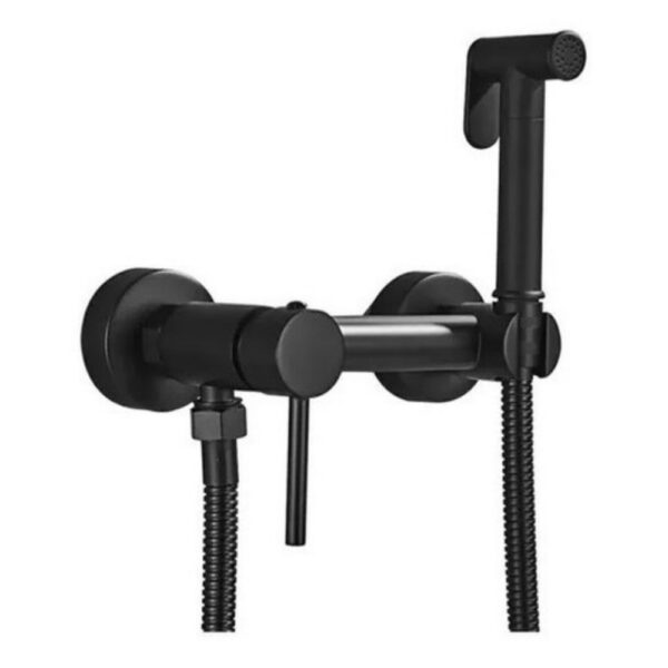 Monocomando Ducha Higiénica Negro Mate – 10 cm eje