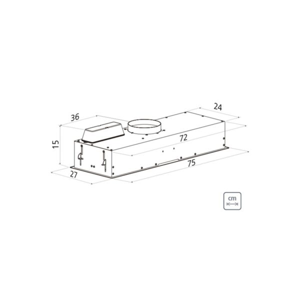 Campana p/Mueble Aéreo Incasso 75 motor Tipo Split - Tramontina