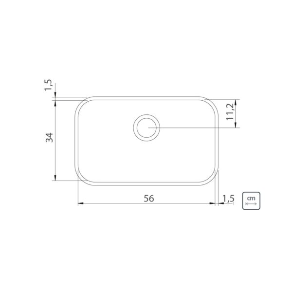94024/203 – Pileta Simple Rectangular Tramontina con Válvula