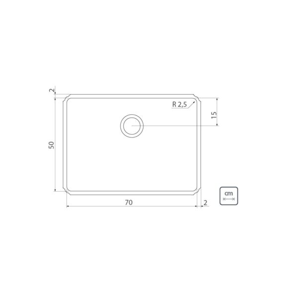 94095/102 – Pileta Simple Rectangular Tramontina con Válvula