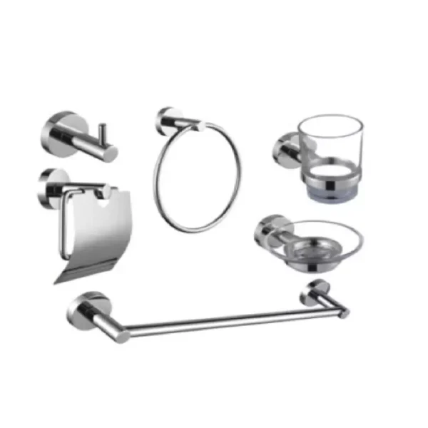 Kit Accesorios para Baño Cromado - 6 Piezas