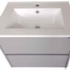Mueble de Baño Suspendido 2 Cajones Gris  60 cm