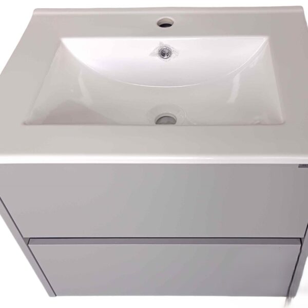 Mueble de Baño Suspendido 2 Cajones Gris  60 cm