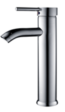 Monocomando Lavatorio Alto Palito Cromo Pico Curvo 31cm - 50485
