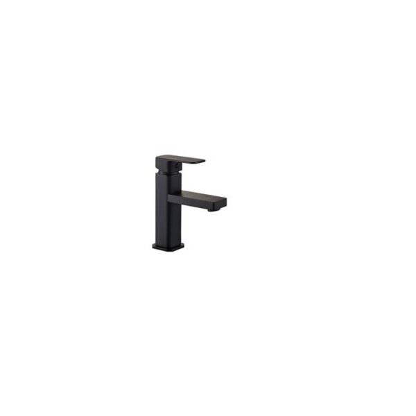 Monocomando Lavatorio Bajo Cuadrado Cuadrado Negro Mate Wico - 54101N