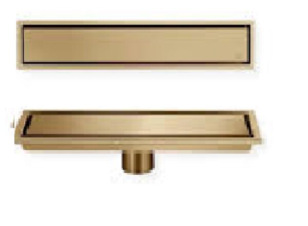 Rejilla lineal ciega Acero Inox. Dorada 60 cm