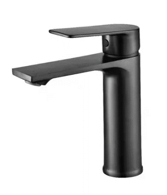 Monocomando Lavatorio Bajo Flat Negro Mate 18 cm - 50826