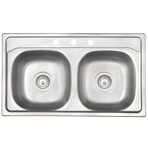 Pileta Doble Tramontina modelo California 84 x 48 cm