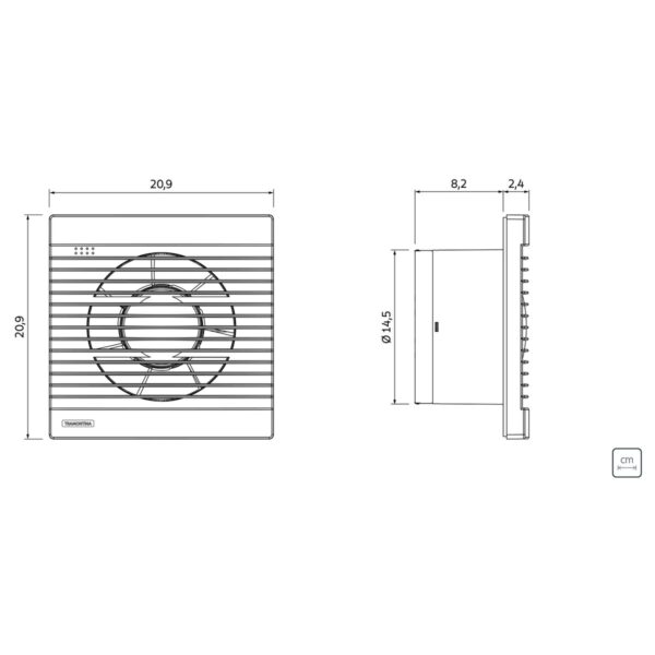 Extractor de Baño Tramotina BA150 – Pared ó Techo