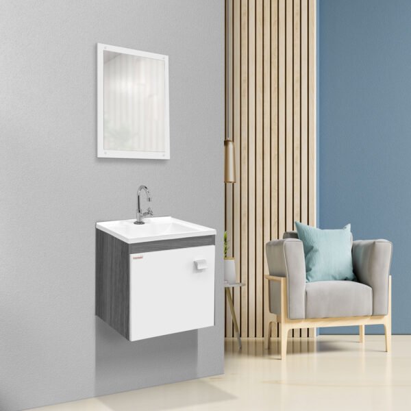 51624 Mueble de baño Suspendido 40 x 32 cm c/bacha y espejo